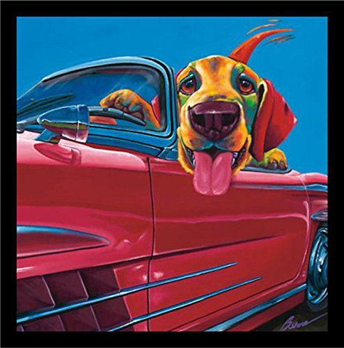 Latitude Run® 'Dog About Town, Dogs Car Driving Cute Funny Animals